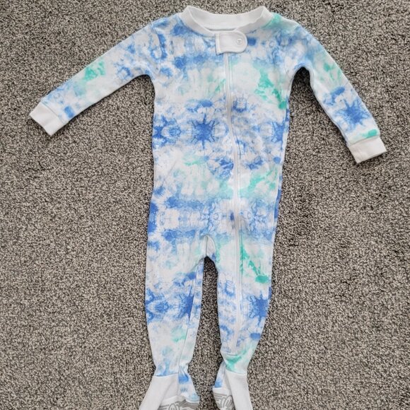 Bert's Bees Blue White Sleeper 3-6 months - Picture 1 of 3